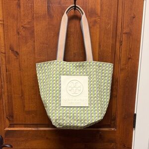 Tory Burch Reversible Tote Bag in Purple and Tan